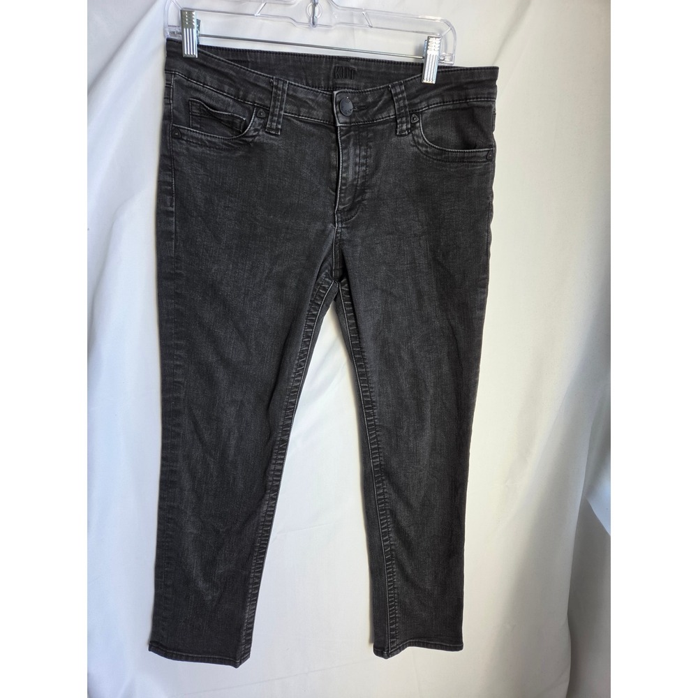 KUT Diana Jeans Womens Grey Dark Wash Skinny Mid Rise Slim